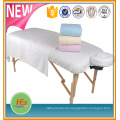 Günstige Großhandel Plain White Cotton Twin Spannbettlaken für Massage / Spa Tisch